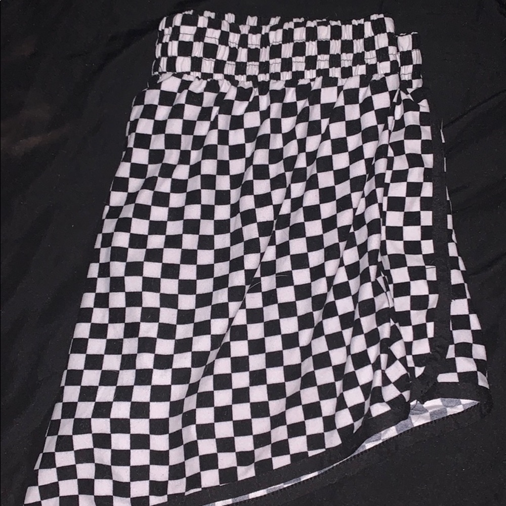 checkered shorts